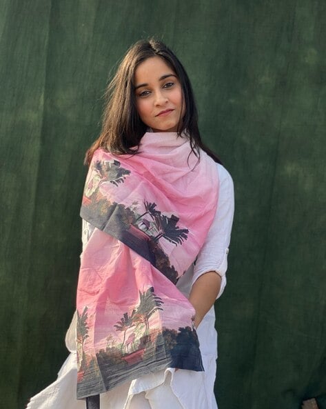 Women Printed Cotton Scarf Price in India