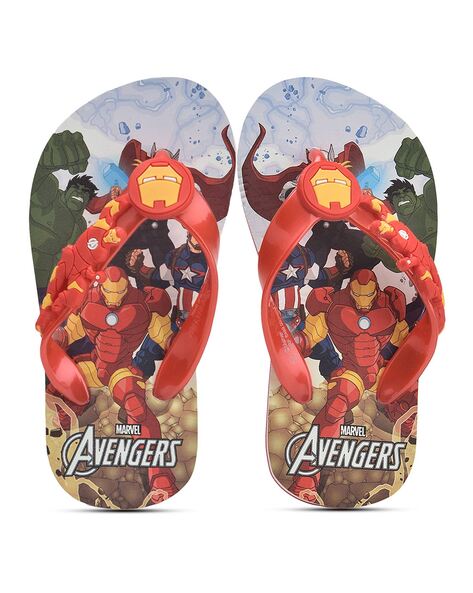 The Avengers Print Thong Strap Flip Flops