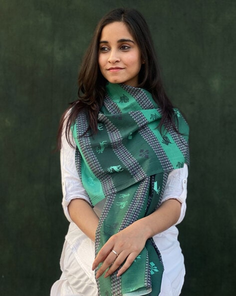 Women Printed Cotton Scarf Price in India