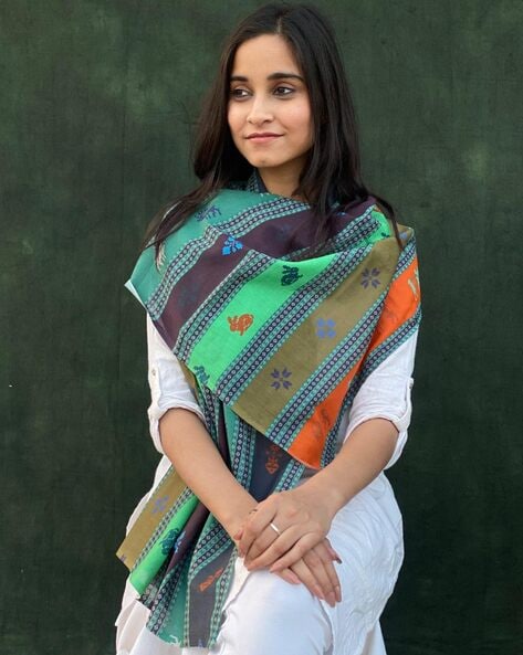 Women Printed Cotton Scarf Price in India