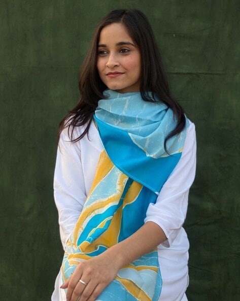 Buy Blue Stoles & Scarves for Women by BUTA BUTI Online