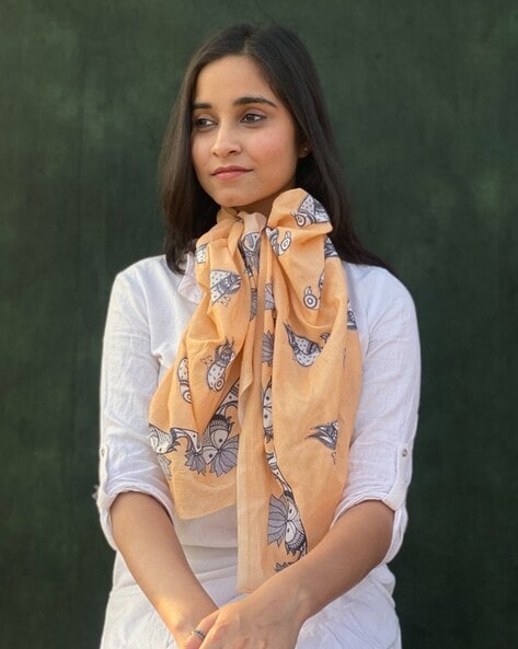 Women Printed Cotton Scarf Price in India