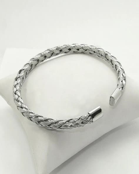 Buy Silver-Toned Bracelets Kadas for Men by Fashion Frill Online