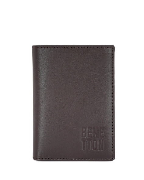 United Colors Of Benetton Men Leather Bi-Fold Wallet with Brand Embossed