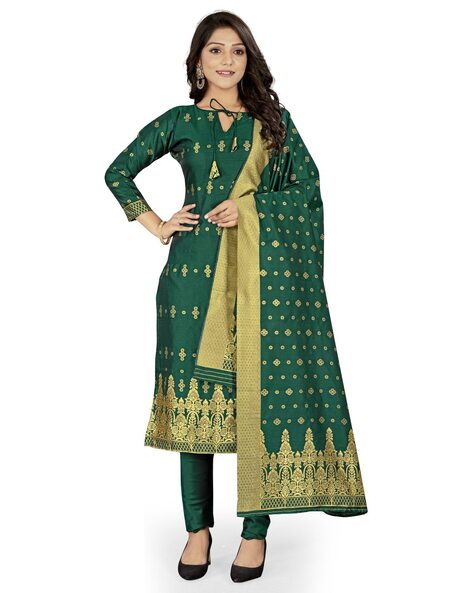 Women Embroidery Unstitched Dress Material Price in India