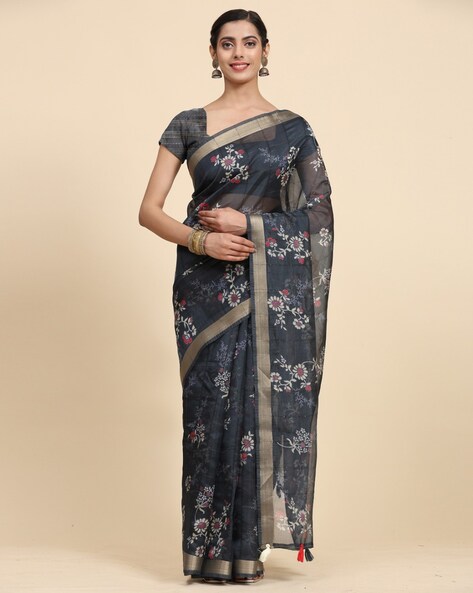 Buy Teal Sarees for Women by Rekha Maniyar Online | Ajio.com