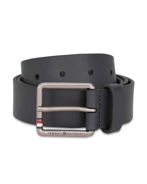 Logo Laser Print Leather Belt