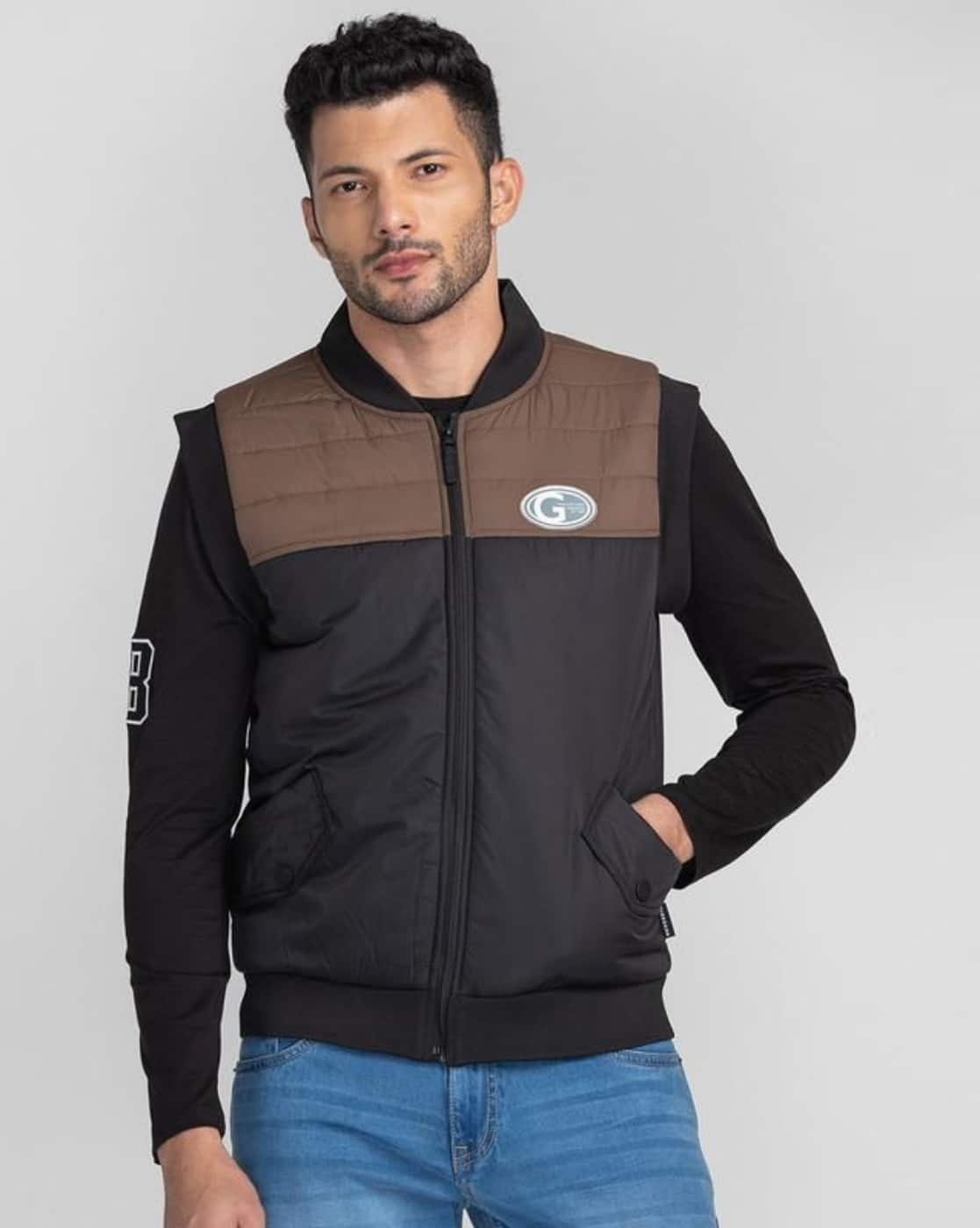 Giordano Jacket Price Polyester Giordano Sleeveless Black Jacket