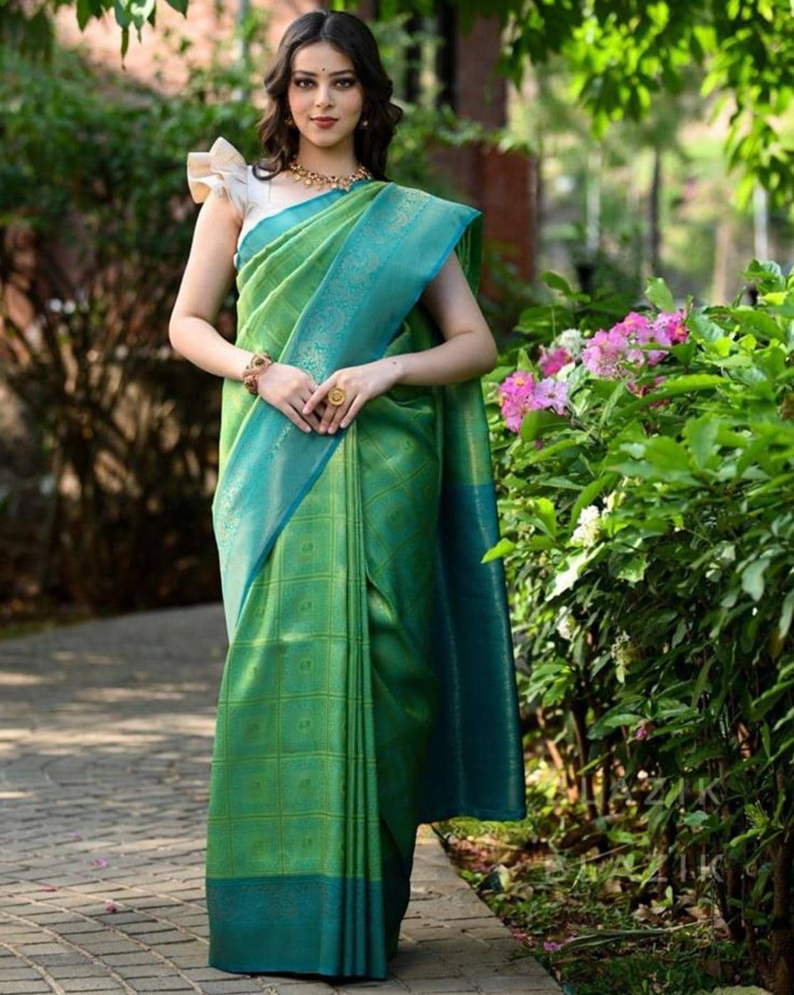 Purple and green uppada pattu big border sarees