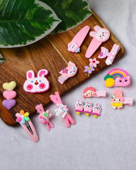 Buy Thrillz Pack Of 14 Bunny Pattern Hair Clips Online | Ajio.com