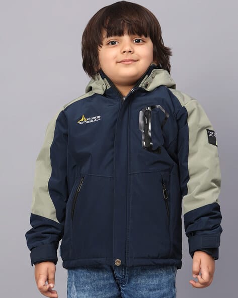 Boys Colourblock Bomber Jacket