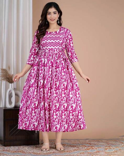 Buy Women Rust Embroidered Gota Sleeveless Anarkali Dress Online at  Sassafras
