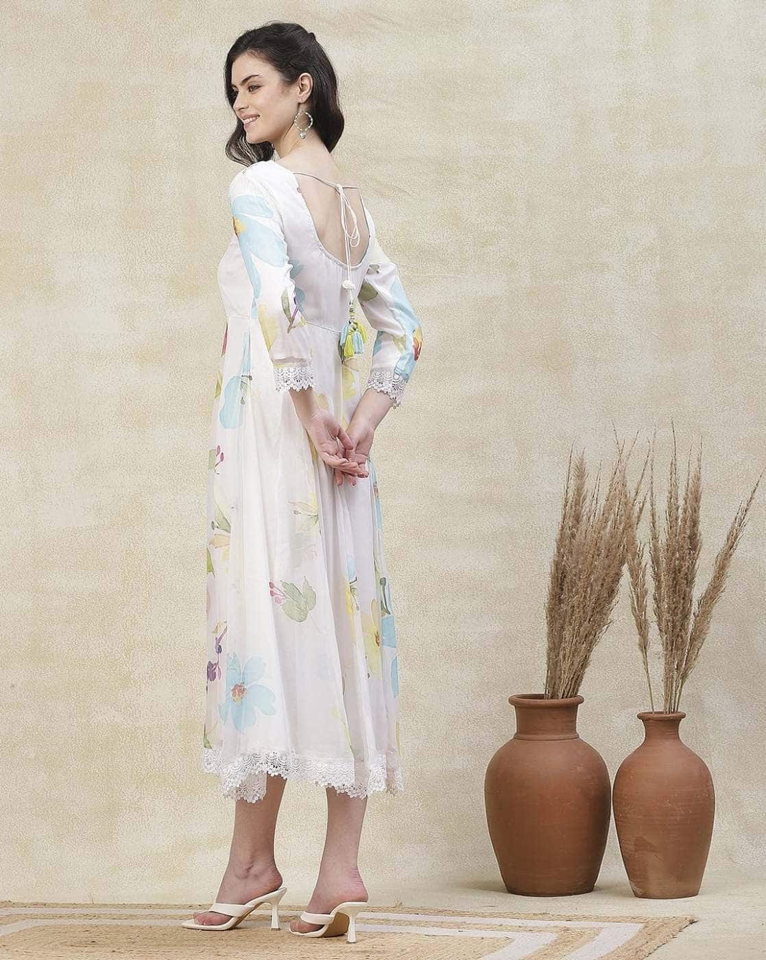 Long Sleeves Boho Chic Bohemian Dresses Women Floral Print