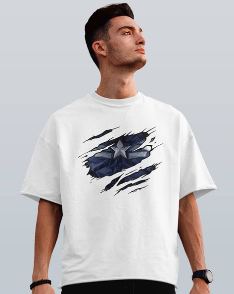 Men Graphic Print Loose Fit T-Shirt