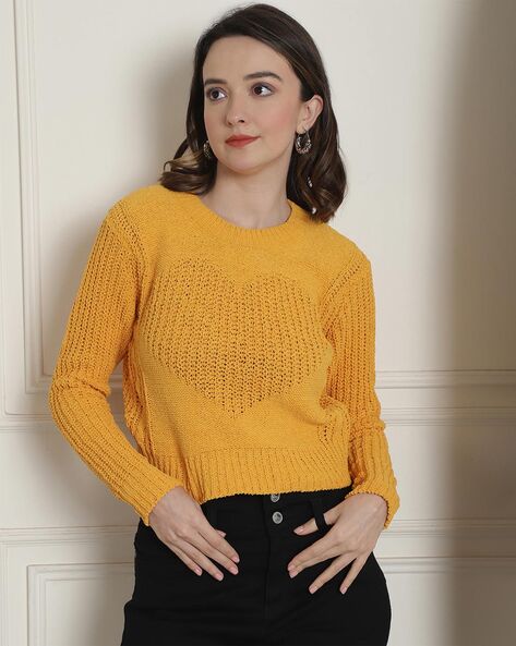 Buy Yellow Sweaters & Cardigans for Women by NoBarr Online