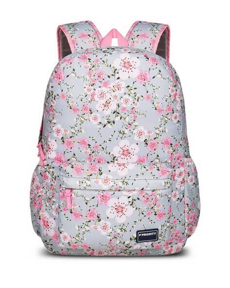 Priority Women Flower Printed College Backpack -   22L