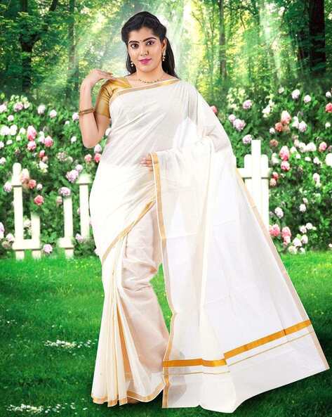 Buy Pashmina Soft Cotton Beige Saree (NWSA-6109) Online