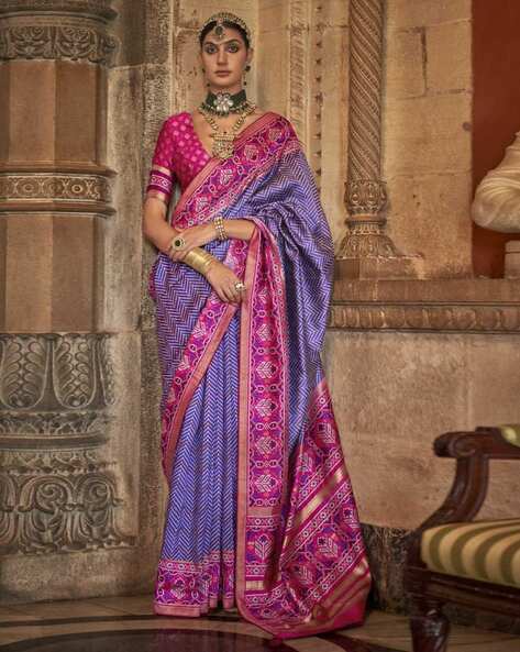 Mauve Purple color designer dola silk saree with contrast blouse – TYAAR  INDIA