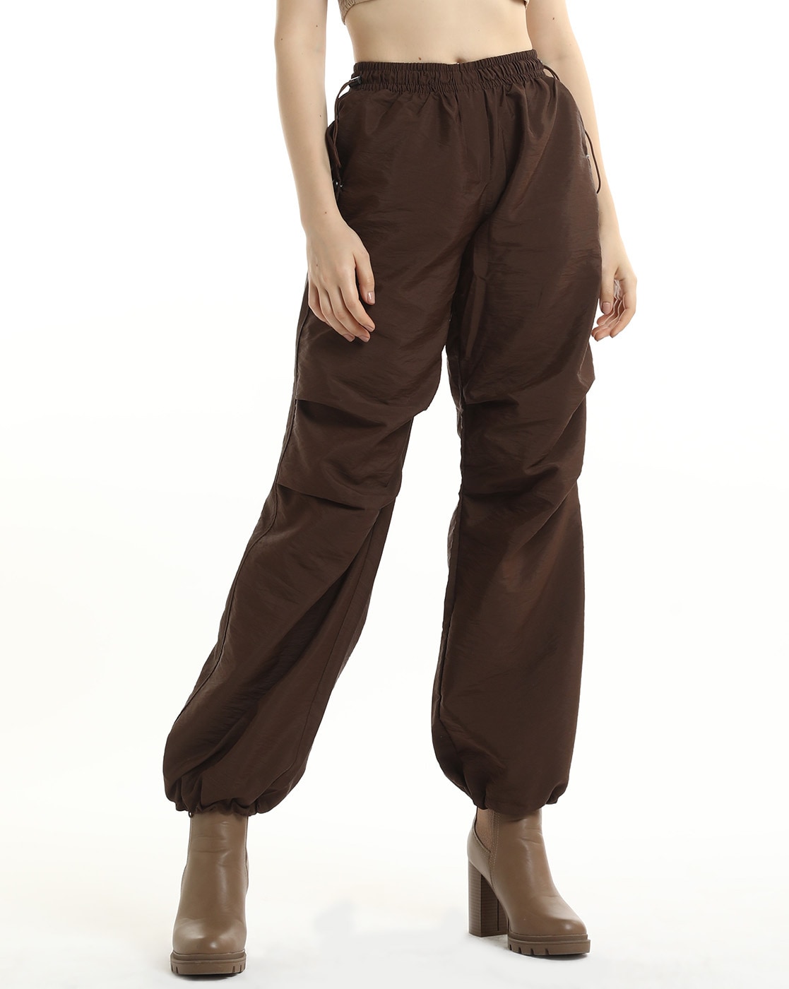 Swana Comfortlux Women's Brown Super High Waisted Ankle Length