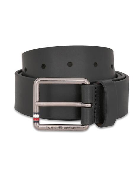 TOMMY HILFIGER Logo Laser Print Leather Belt