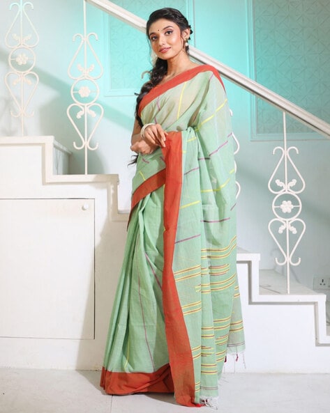 Buy Sea Green Sarees Online In India At Best Price Offers | Tata CLiQ