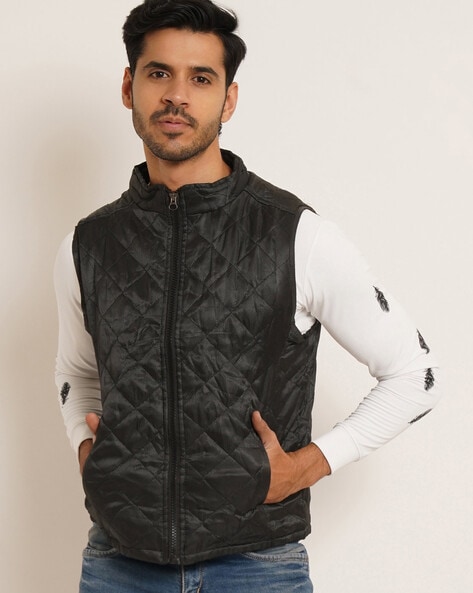 9 Impression Men Quilted Zip-Front Puffer Jacket