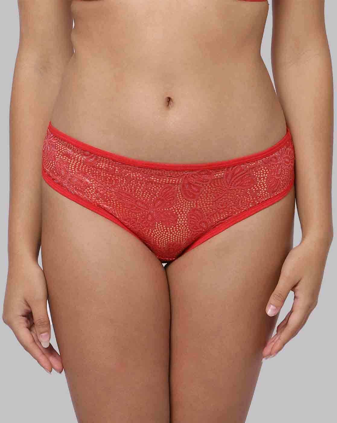 Buy CUKOO Women Pack Of 2 Lacy Panty Red Online at Best Prices in