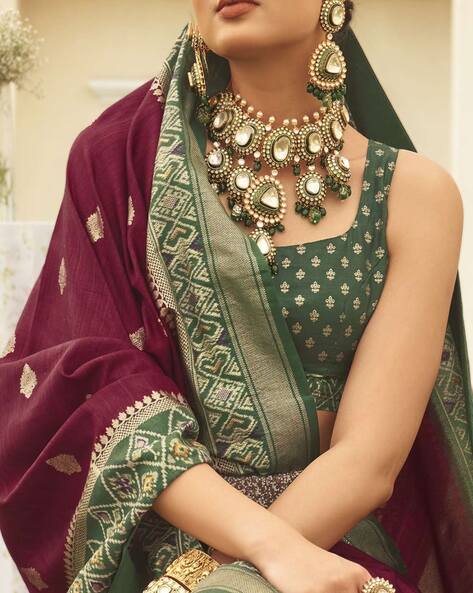 Buy Maroon Sarees for Women by GRIVA DESIGNER Online