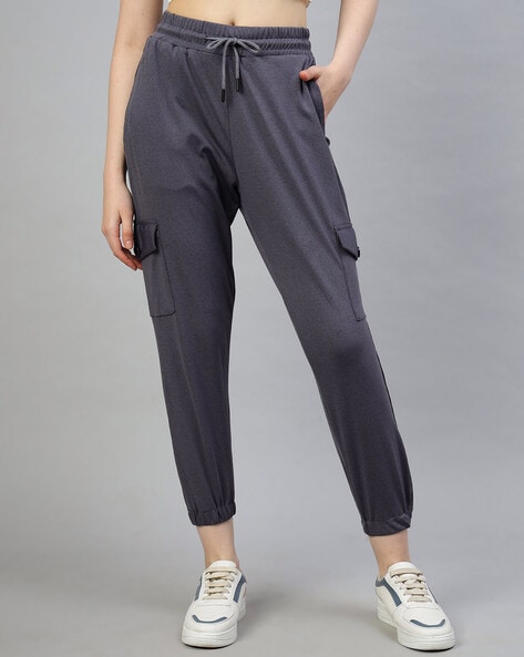 Buy DEEP-GREY RELAXED-MUCH DRAWSTRING JOGGERS for Women Online in India