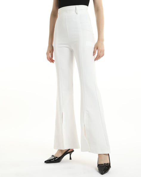 White Flare Pants Plus Size | White Flare Pants Clothes | White Flare  Womens Pants - Pants & Capris - Aliexpress