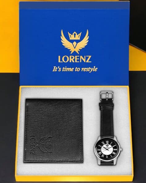 LORENZ Men Analogue Watch & Wallet Combo Set - CM-406WL-01