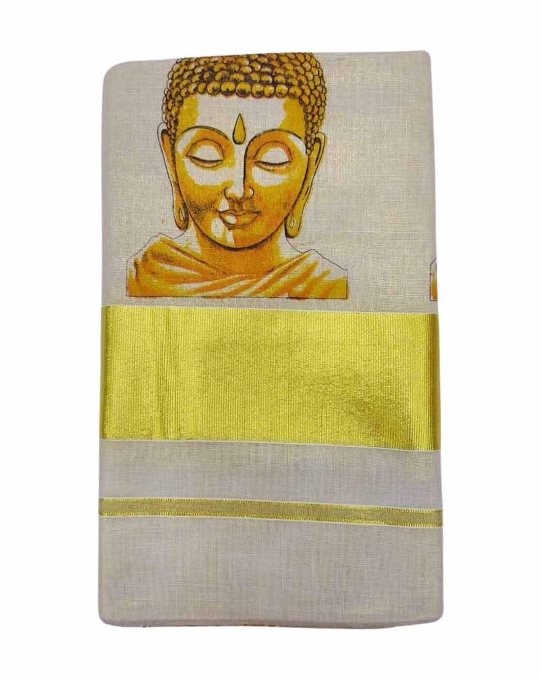 Party Wear Block Print Ladies Buddha Printed Cotton Saree, 5.5 m at Rs 1250  in Jodhpur