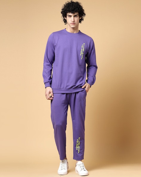 Mens purple sweatsuit online