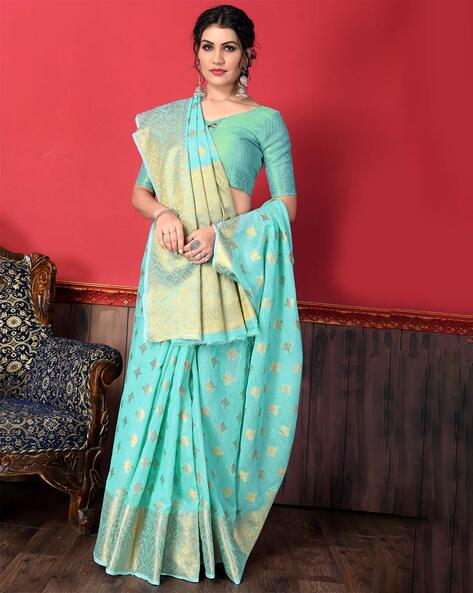Buy Pure Linen Saree Online | Indidha