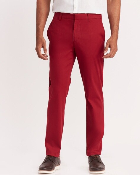 Men Elegant Red Pant| Red Dress Pant | Emerald Dress Pants | SAINLY-saigonsouth.com.vn