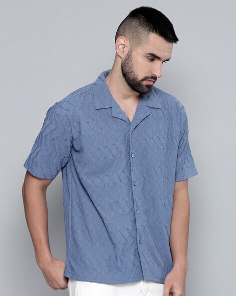 Men´s outdoor shirts short sleeve ENHAS blue for only 40.9