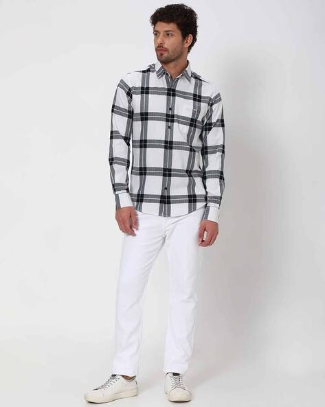 Ajio Mufti Shirts White Mufti Floral Shirts Online