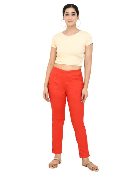 Buy Red Trousers Pants for Women by RAJPUTANA CAMISA Online