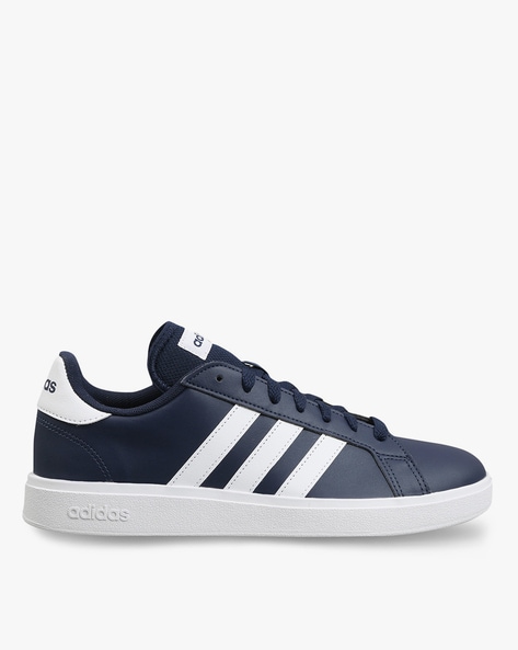 Navy adidas hot sale tennis shoes