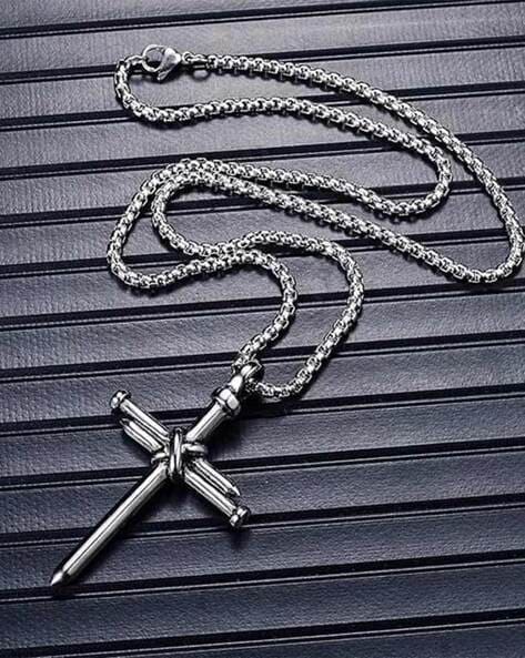 Crusade Cross Pendant - Men's Silver Cross Pendant - JAXXON