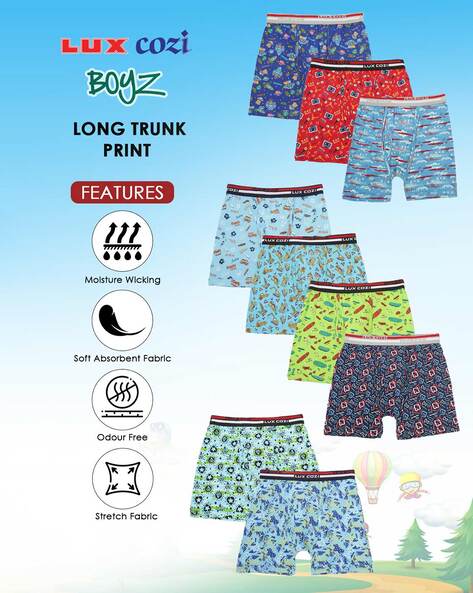 Solid and abstract pattern boxer briefs 2-pack