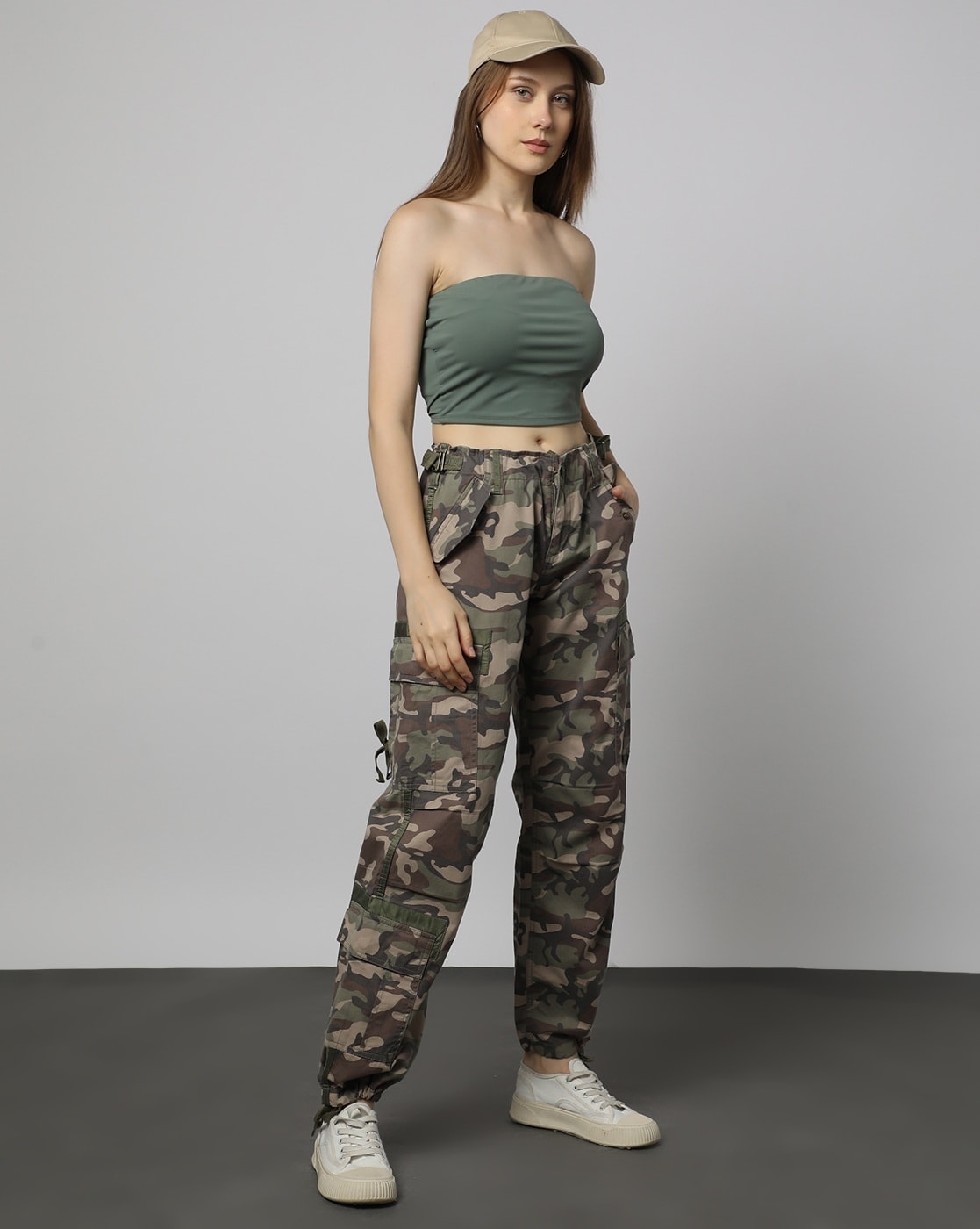 Buy Olive Green Trousers & Pants for Women by Outryt Online