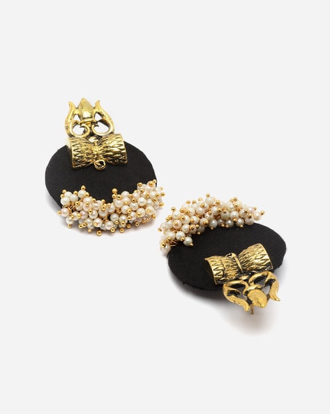 Barbados Trident Stud Earrings - Gold - Isura - Jamii