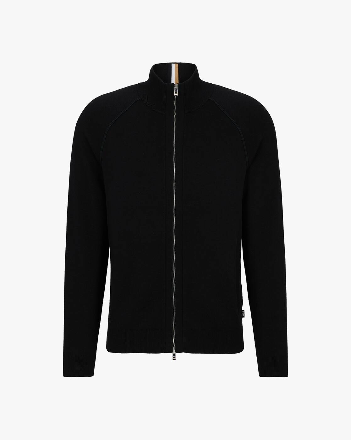 トップス 70s- black virgin wool cardigan Buy BOSS Virgin Wool Zip-Up Cardigan in Cotton | Black Color Men