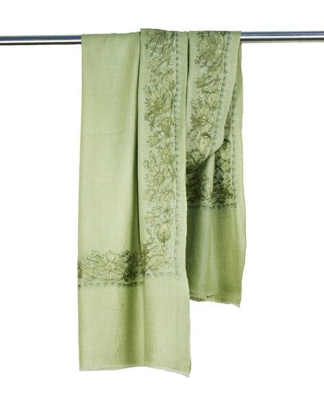 Women Embroidered Stole with Fringed Detail Price in India
