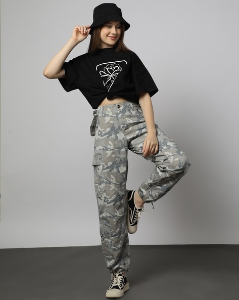 Fashion camo cargo pants Women | CYBER TECHWEAR®