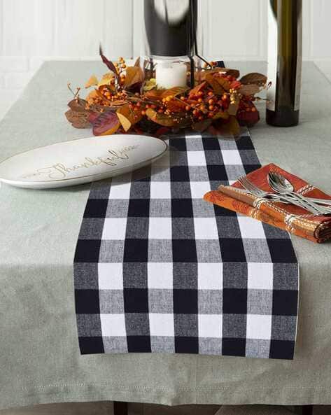 Buy Black Table Covers, Runners Slipcovers for Home Kitchen by