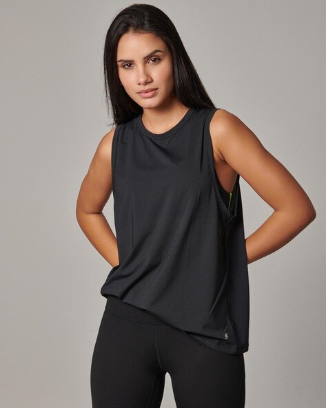 Buy Midnight Black Tops for Women by Strongr Athleisure Online