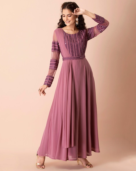 Buy Peach Dresses & Gowns for Women by APNISHA Online | Ajio.com