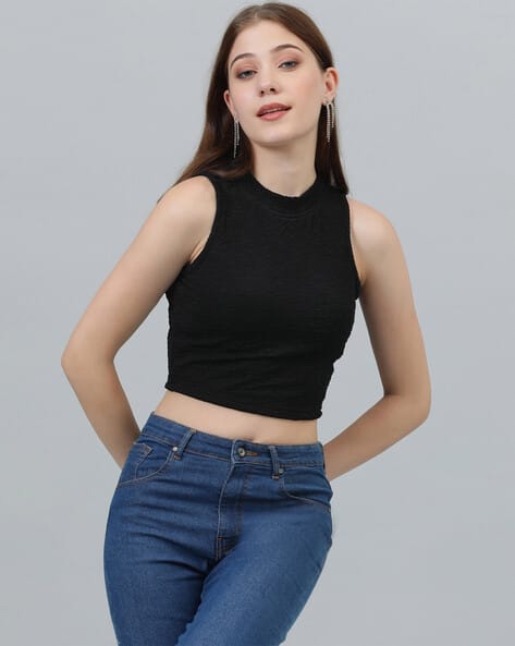 KOTTY Women Fitted High-Neck Top